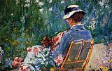 Lydia Seated In The Garden With A Dog In Her Lap by Mary Cassatt